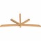 Ekena Millwork Alberta Smooth Timber Gable Bracket, Western Red Cedar, 96"W x 44"H x 3 1/2"D x 3 1/2"F, 11/12 Pitch GBW096X44X0404ALB00SWR - alternate 4